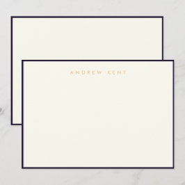 Tarjeta de nota plana de borde de Regencia 5"x7"