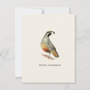 Tarjeta de nota plana de cola de California