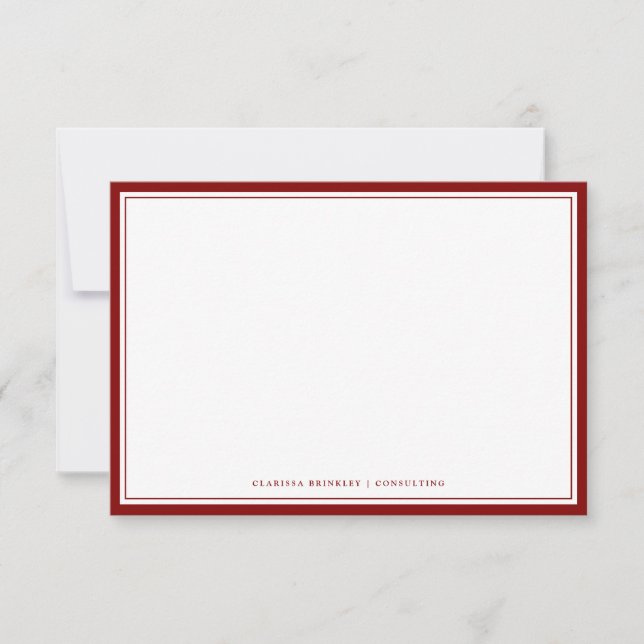 Tarjeta de nota plana de color marrón (Anverso)
