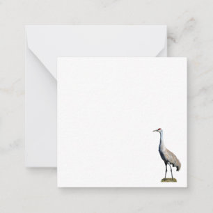 Tarjeta de nota plana de foto de Sandhill Crane