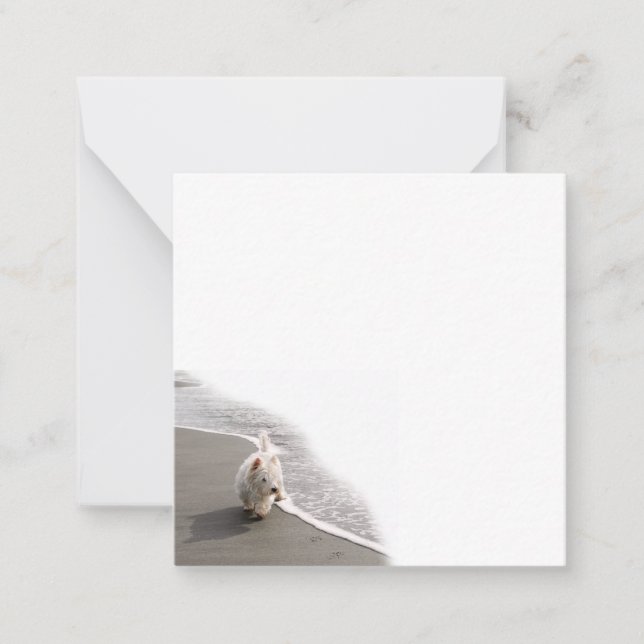 Tarjeta de nota plana de fotos para el mar (Anverso)