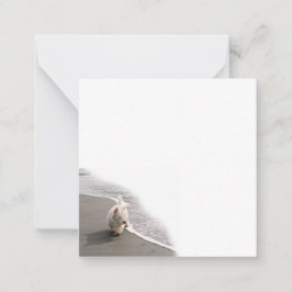 Tarjeta de nota plana de fotos para el mar