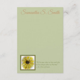 Tarjeta de nota plana de girasol personalizada