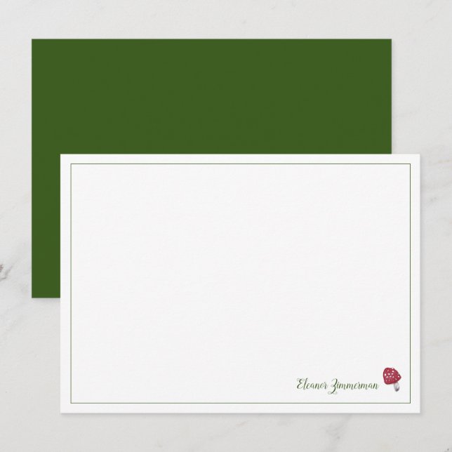 Tarjeta de nota plana de guion rojo y verde para l (Anverso / Reverso)