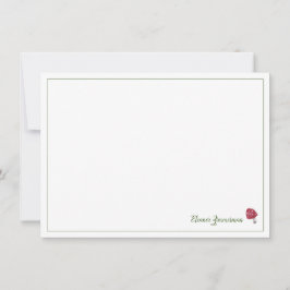 Tarjeta de nota plana de guion rojo y verde para l