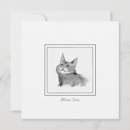 Tarjeta de nota plana de Ilustracion para gato Mai