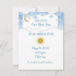 Tarjeta de nota plana de Invitación Baby Boy