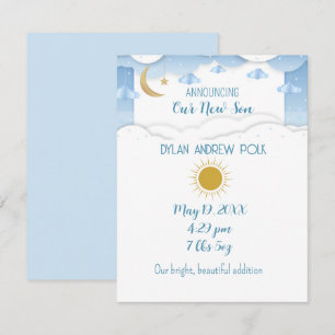 Tarjeta de nota plana de Invitación Baby Boy
