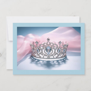 Tarjeta de nota plana de la corona del concurso