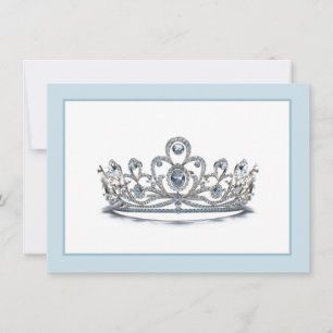 Tarjeta de nota plana de la corona del concurso