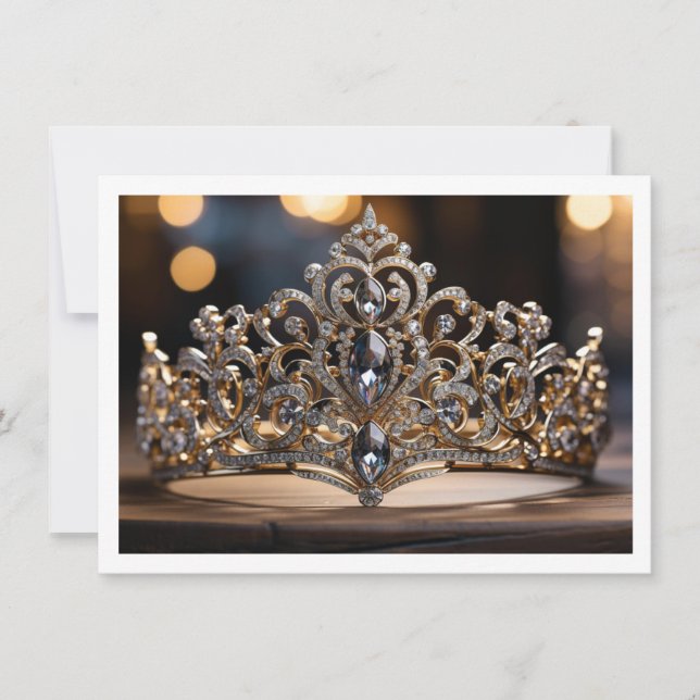 Tarjeta de nota plana de la corona del concurso (Anverso)