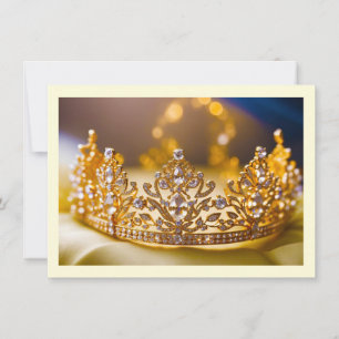 Tarjeta de nota plana de la corona del concurso