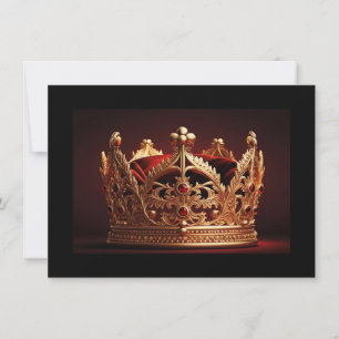 Tarjeta de nota plana de la corona del concurso