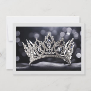 Tarjeta de nota plana de la corona del concurso