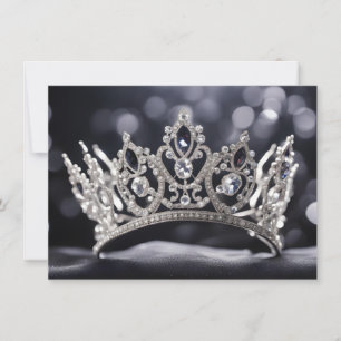 Tarjeta de nota plana de la corona del concurso