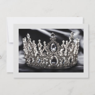 Tarjeta de nota plana de la corona del concurso