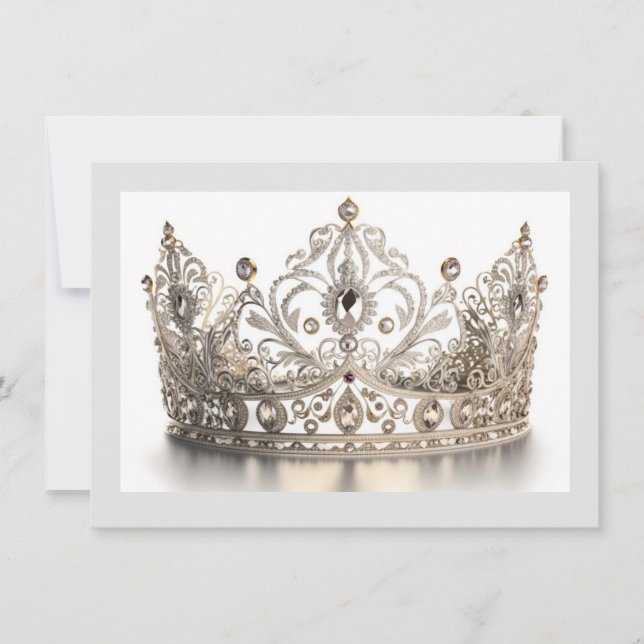 Tarjeta de nota plana de la corona del concurso (Anverso)