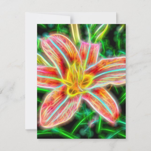 Tarjeta de nota plana de Lily Eléctrica (Anverso)