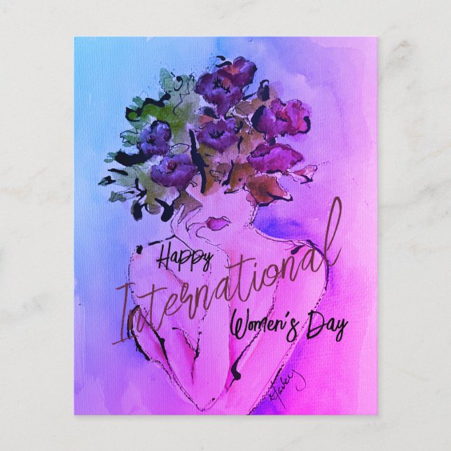 Tarjeta de nota plana de los sueños de flores silv (Anverso)