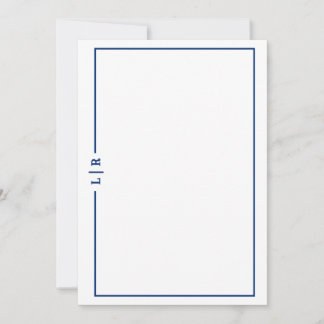 Tarjeta de nota plana de monograma básico #1