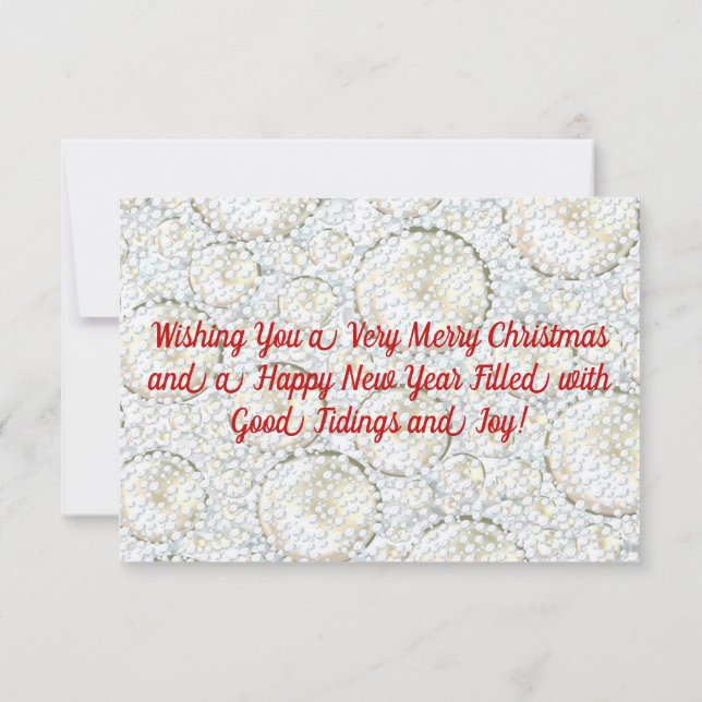 Tarjeta de nota plana de nieve de Navidad (Reverso)