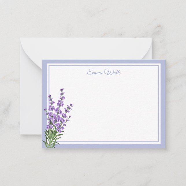 Tarjeta de nota plana de nombre personalizado-Lava (Anverso)