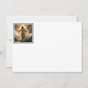Tarjeta de nota plana de oración de Jesús
