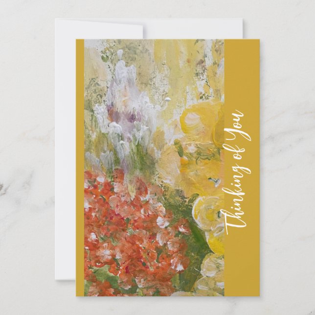 Tarjeta de nota plana de primavera (Anverso)