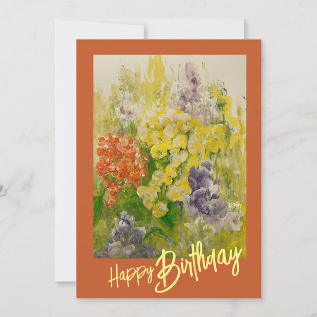 Tarjeta de nota plana de primavera (Anverso)