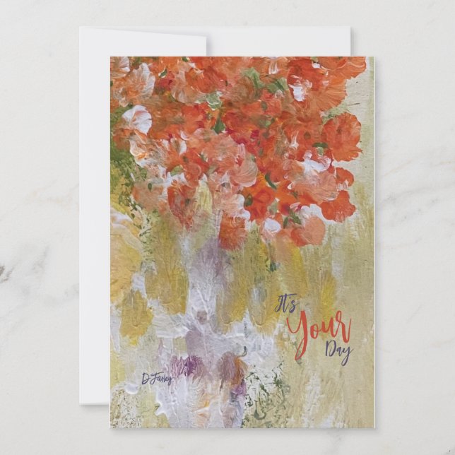 Tarjeta de nota plana de primavera (Anverso)