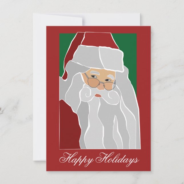 Tarjeta de nota plana de Santa Claus (Anverso)