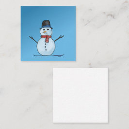 Tarjeta de nota plana de Snowman