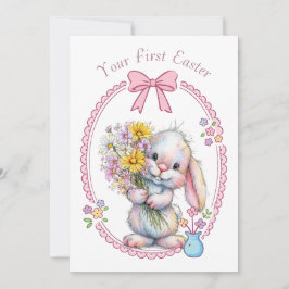 Tarjeta de nota plana de su primera Pascua