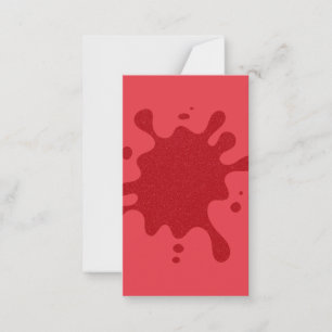 Tarjeta de nota plana de tinta roja de tomate para