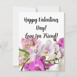 Tarjeta de nota plana del amigo Valentines