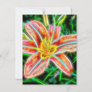 Tarjeta de nota plana Eléctrica Lily