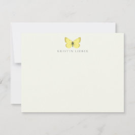 Tarjeta de nota plana Eurymus Pelidne Yellow Butfl