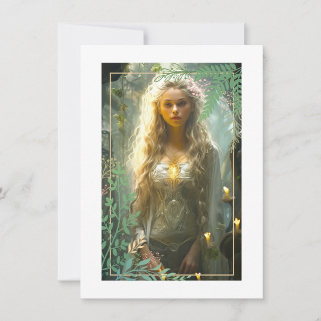 Tarjeta de nota plana Fair Maiden (Anverso)