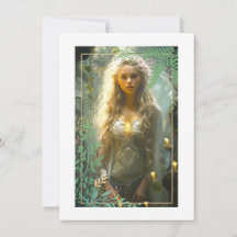 Tarjeta de nota plana Fair Maiden