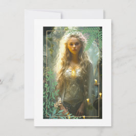 Tarjeta de nota plana Fair Maiden