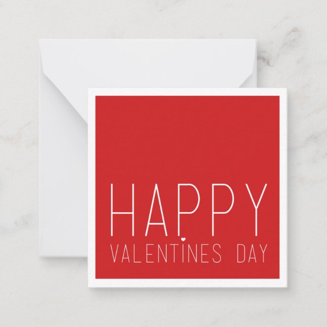 Tarjeta de nota plana Feliz Día de San Valentín (Anverso)