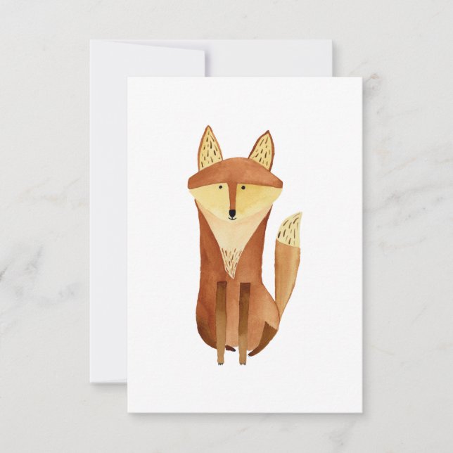 Tarjeta de nota plana Fox, en blanco (Anverso)