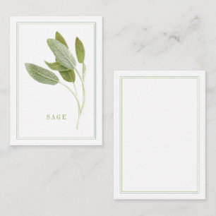 Tarjeta de nota plana FRESCO SAGE 3.5x2.5