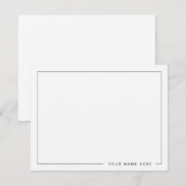 Tarjeta de nota plana gris claro personalizada