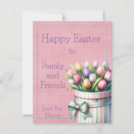 Tarjeta de nota plana Happy Easter