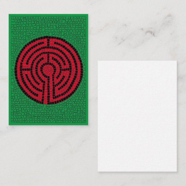 Tarjeta de nota plana LABYRINTH IX 3.5x2.5 (Anverso / Reverso)