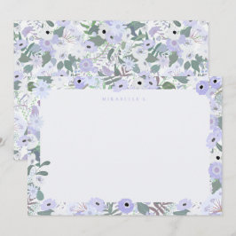 Tarjeta de nota plana Mirabelle en Lilac
