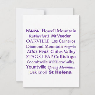 Tarjeta de nota plana Napa Wines