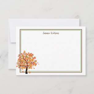 Tarjeta de nota plana - Otoño