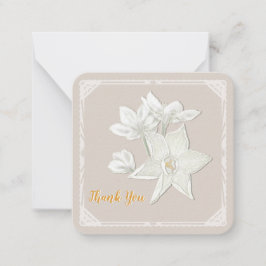 Tarjeta de nota plana Paperwhites "Gracias"